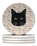 Chantilly Tiffany Cat Christmas Large Sandstone Coasters Pack of 4