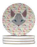 Ojos Azules Cat Christmas Large Sandstone Coasters Pack of 4
