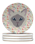 Owyhee Bob Cat Christmas Large Sandstone Coasters Pack of 4
