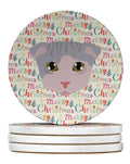 Ukrainian Levkoy Cat Christmas Large Sandstone Coasters Pack of 4