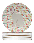 Aphrodite Giant Cat Christmas Large Sandstone Coasters Pack of 4