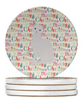 Arabian Mau Cat Christmas Large Sandstone Coasters Pack of 4