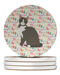 Brazilian Shorthair Cat Christmas Large Sandstone Coasters Pack of 4