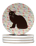 Burmese Cat Christmas Large Sandstone Coasters Pack of 4
