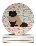 Colorpoint Persian Hymalayan #2 Cat Christmas Large Sandstone Coasters Pack of 4