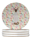 Colorpoint Shorthair Cat Christmas Large Sandstone Coasters Pack of 4