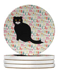 Foldex Exotic Fold #2 Cat Christmas Large Sandstone Coasters Pack of 4