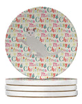 Khao Manee Cat Christmas Large Sandstone Coasters Pack of 4
