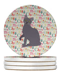 Korat Cat Christmas Large Sandstone Coasters Pack of 4