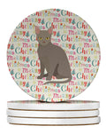Malayan Cat Christmas Large Sandstone Coasters Pack of 4