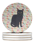 Nebelung Cat Christmas Large Sandstone Coasters Pack of 4