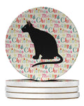 Ojos Azules Cat Christmas Large Sandstone Coasters Pack of 4