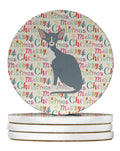 Peterbald Cat Christmas Large Sandstone Coasters Pack of 4
