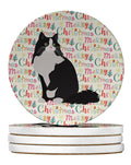 Ragamuffin Cat Christmas Large Sandstone Coasters Pack of 4
