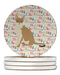 Singapura Cat Christmas Large Sandstone Coasters Pack of 4