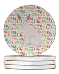 Sphynx Cat Christmas Large Sandstone Coasters Pack of 4