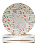 Sphynx #3 Cat Christmas Large Sandstone Coasters Pack of 4