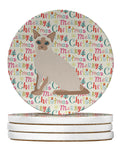 Tonkinese Cat Christmas Large Sandstone Coasters Pack of 4