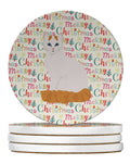 Turkish Van Cat Christmas Large Sandstone Coasters Pack of 4