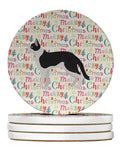 Bicolour Aegean Cat Christmas Large Sandstone Coasters Pack of 4