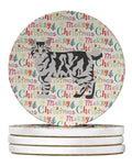 American Bobtail #1 Cat Christmas Large Sandstone Coasters Pack of 4