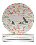 American Curl #2 Cat Christmas Large Sandstone Coasters Pack of 4
