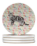 American Shorthair #1 Cat Christmas Large Sandstone Coasters Pack of 4