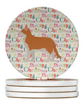 Aphrodite Giant #2 Cat Christmas Large Sandstone Coasters Pack of 4