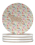 Bengal #1 Cat Christmas Large Sandstone Coasters Pack of 4