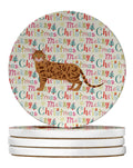 Bengal #2 Cat Christmas Large Sandstone Coasters Pack of 4