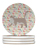 Chantilly Tiffany Cat Christmas Large Sandstone Coasters Pack of 4
