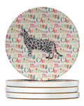 Cheetoh #2 Cat Christmas Large Sandstone Coasters Pack of 4