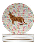 Cheetoh #3 Cat Christmas Large Sandstone Coasters Pack of 4