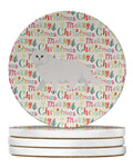 Chinchilla Persian Longhair Cat Christmas Large Sandstone Coasters Pack of 4