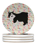 Cymric Cat Christmas Large Sandstone Coasters Pack of 4