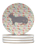 Dwelf #1 Cat Christmas Large Sandstone Coasters Pack of 4