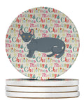 Dwelf #2 Cat Christmas Large Sandstone Coasters Pack of 4