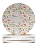 Dwelf #3 Cat Christmas Large Sandstone Coasters Pack of 4