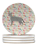 Egyptian Mau Cat Christmas Large Sandstone Coasters Pack of 4