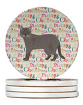 European Burmese Cat Christmas Large Sandstone Coasters Pack of 4