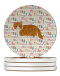 Exotic Shorthair #3 Cat Christmas Large Sandstone Coasters Pack of 4