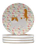 Exotic Shorthair #4 Cat Christmas Large Sandstone Coasters Pack of 4