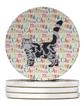 Foldex Exotic Fold #1 Cat Christmas Large Sandstone Coasters Pack of 4