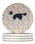 Japanese Bobtail Cat Christmas Large Sandstone Coasters Pack of 4