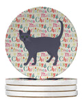 Korat #3 Cat Christmas Large Sandstone Coasters Pack of 4