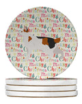 Korean Bobtail Cat Christmas Large Sandstone Coasters Pack of 4