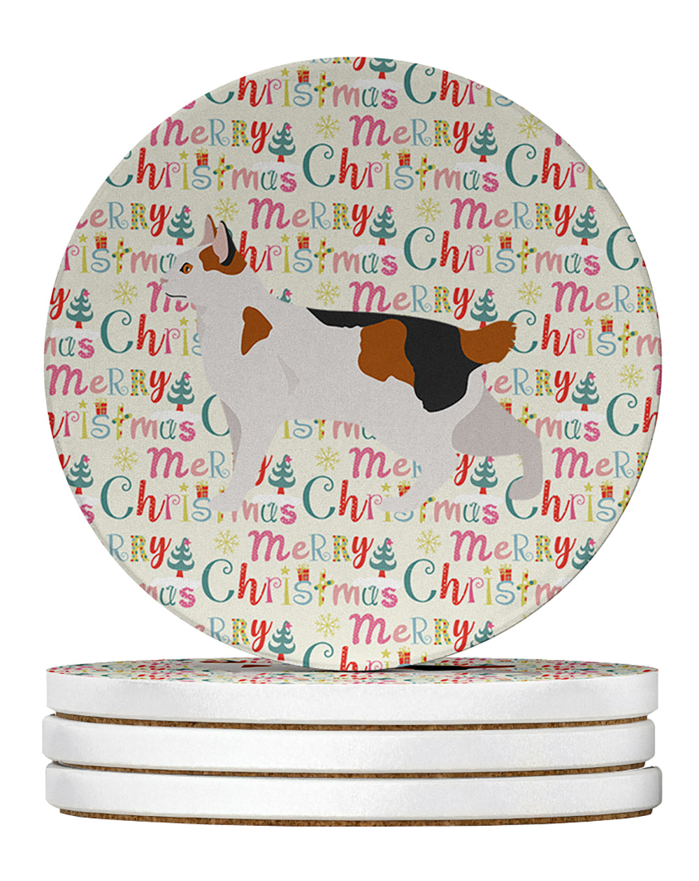 Korean Bobtail Cat Christmas Large Sandstone Coasters Pack of 4