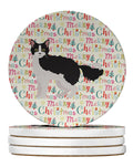 La Perm #1 Cat Christmas Large Sandstone Coasters Pack of 4