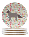 La Perm #3 Cat Christmas Large Sandstone Coasters Pack of 4