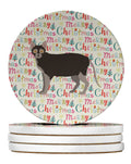 Lykoi #1 Cat Christmas Large Sandstone Coasters Pack of 4